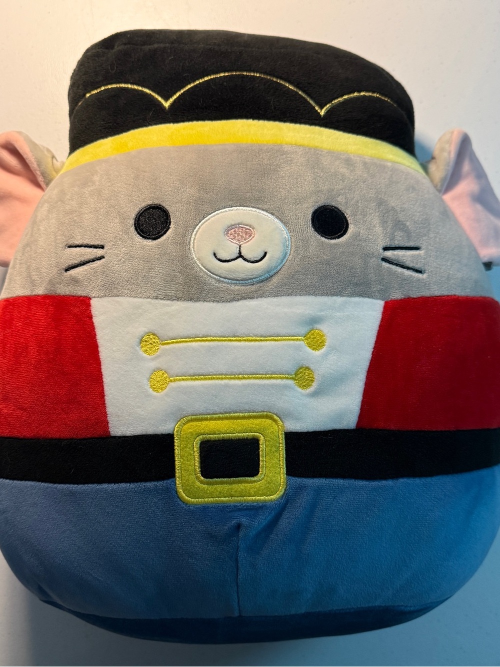 Plush Cat Toy Nutcracker Costume - Gray, Red, Blue, Black